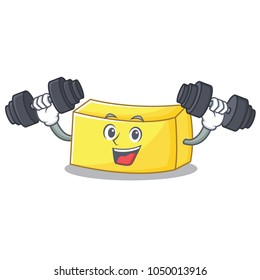 Fitness butter character cartoon style