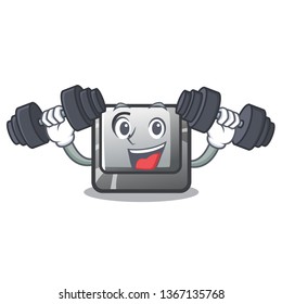 Fitness button C on a keyboard character