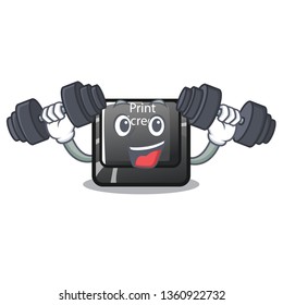 Fitness button print screen the computer character