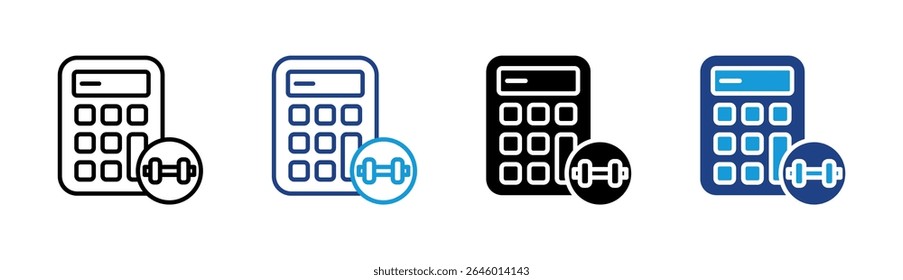 Fitness Calculator Icon Element For Design