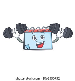Fitness calendar character cartoon style