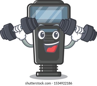 Fitness camera flash in the cartoon shape