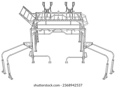 Fitness, cardio, and muscle building machines, equipments set at gym. Workout and training concept. Vector illustration.