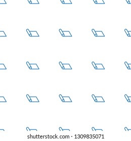 fitness carpet icon pattern seamless white background. Editable outline fitness carpet icon. fitness carpet icon pattern for web and mobile.