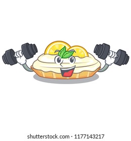 Fitness cartoon lemon cake with sugar powder