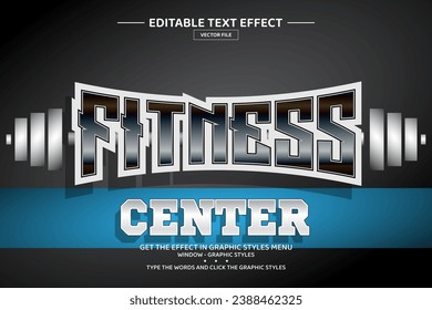 Plantilla de efecto de texto editable 3D del gimnasio