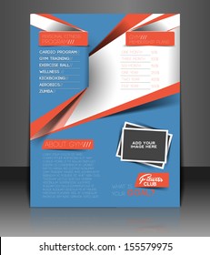 Fitness Center Back Flyer & Poster Template 