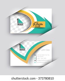 Fitness Center Business Card Set, Isolated With Soft Shadow Design