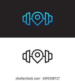 Fitness center, fitness central logo template