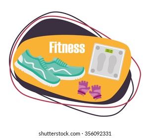Fitness center concept with gym icons design, vector illustration 10 eps graphic.