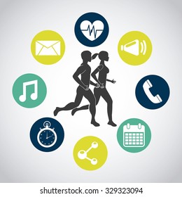 fitness center design, vector illustration eps10 graphic 