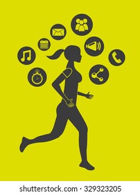 fitness center design, vector illustration eps10 graphic 
