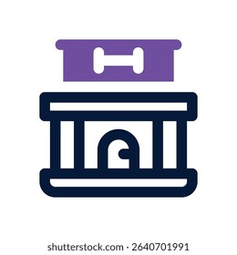 fitness center duotone icon. Sleek and modern vector icon for websites, mobile apps, marketing materials, and corporate design. Fully scalable and ready to use.