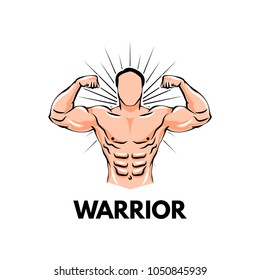 Fitness Center or Gym club Emblem. Sportsman. Sport Fitness logo. Vector illustration.