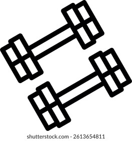Fitness Center Line Vector Icon Design