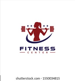 Fitness Center Logo . Sport and fitness logo Design . Gym Logo Icon Design Vector Stock