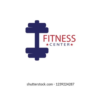 Fitness center logo template