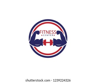 Fitness center logo template