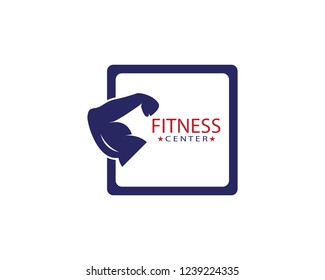 Fitness center logo template