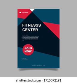 Fitness Center Poster Design. - Vektorillustration.