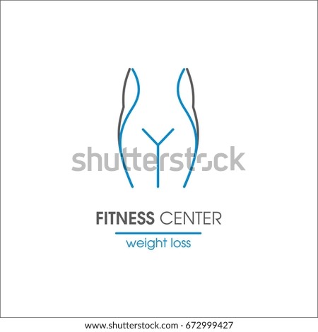 Fitness center. Template for logo
