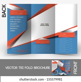 Fitness Center Tri-Fold Mock up & Brochure Design