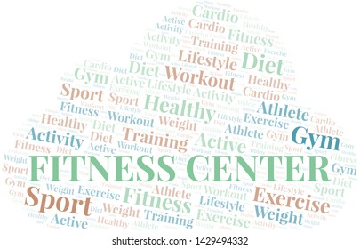 Fitness Center word cloud. Wordcloud made with text only.