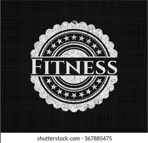 Fitness with chalkboard texture