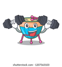 Fitness character cartoon percussion musical instrument timpani