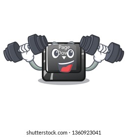 Fitness character page down button installed computer