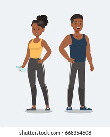 Fitness character vector design