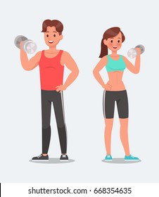 Fitness character vector design