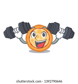 Fitness cheese pizza served on cartoon board