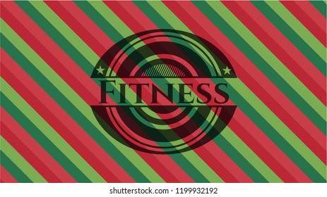 Fitness christmas badge background.