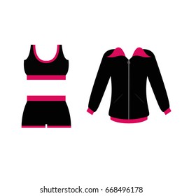 Fitness clothing vector