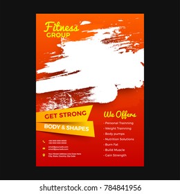 Fitness Club Flyer & Poster Cover Template.