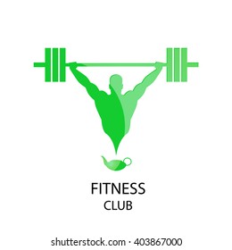 fitness club green icon