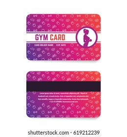 fitness club or gym card template