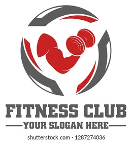 Fitness club logo design template vector eps 10