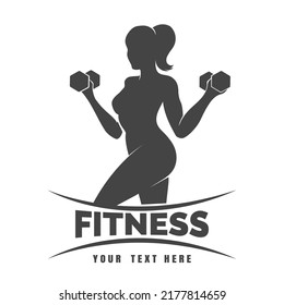 Fitness Club Logo Exercising Athletic Man Stock Vector (Royalty Free ...