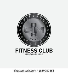 fitness club logo, Labels, vector illustration