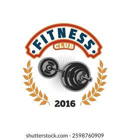 Fitness Club Logo . Sport and Fitness Logo Design Stock Illustration.