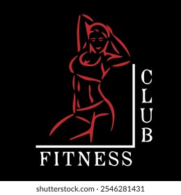 Fitness club logo. Vector graphics
