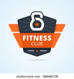 Fitness club logo. Vector illustration for print or web design.