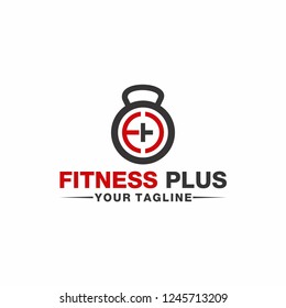 Fitness Club Plus Logo Template 