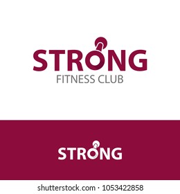 Fitness club strong logo concept.