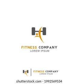 Fitness company logo. simple. modern. vector