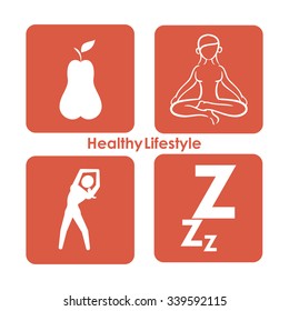 Fitness concept with gym icons design, vector illustration 10 eps graphic.