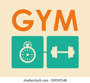 Fitness concept with gym icons design, vector illustration 10 eps graphic.