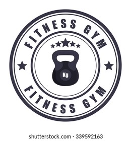 Fitness concept with gym icons design, vector illustration 10 eps graphic.
